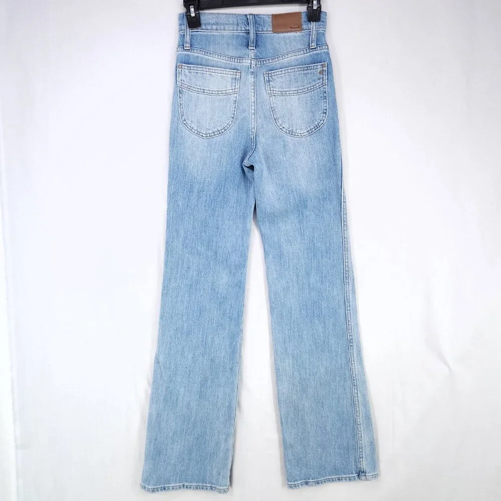 Madewell Jeans 11" High-Rise Flare Women's Size 24 Medium Wash Stretch - Picture 2 of 14